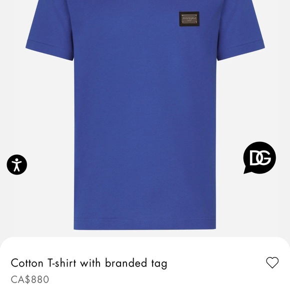 D&G Cotton Blue Tee - Picture 5 of 5